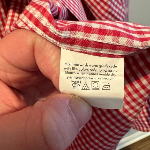 PGA Authentic Preppy Red Gingham Button Down Shirt | Men's Size L - Picture 9 of 12